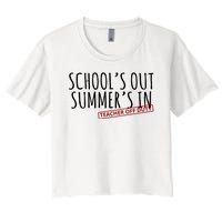 Schools Out Summers In Teacher Off Duty Women's Crop Top Tee