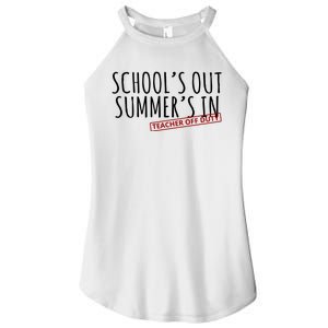 Schools Out Summers In Teacher Off Duty Women's Perfect Tri Rocker Tank