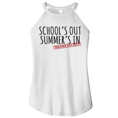 Schools Out Summers In Teacher Off Duty Women's Perfect Tri Rocker Tank