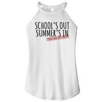 Schools Out Summers In Teacher Off Duty Women's Perfect Tri Rocker Tank