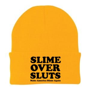 Slime Over Sluts Make America Slime Again Knit Cap Winter Beanie