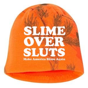 Slime Over Sluts Make America Slime Again Kati - Camo Knit Beanie