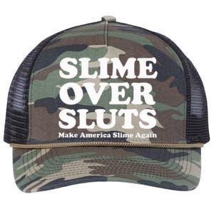 Slime Over Sluts Make America Slime Again Retro Rope Trucker Hat Cap