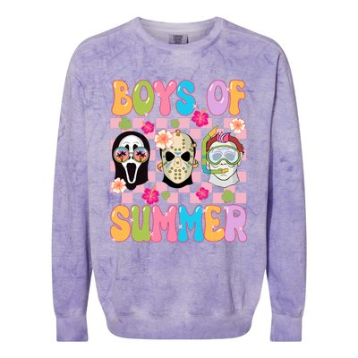 Spooky Of Summer Of Summer Horror Movie Colorblast Crewneck Sweatshirt