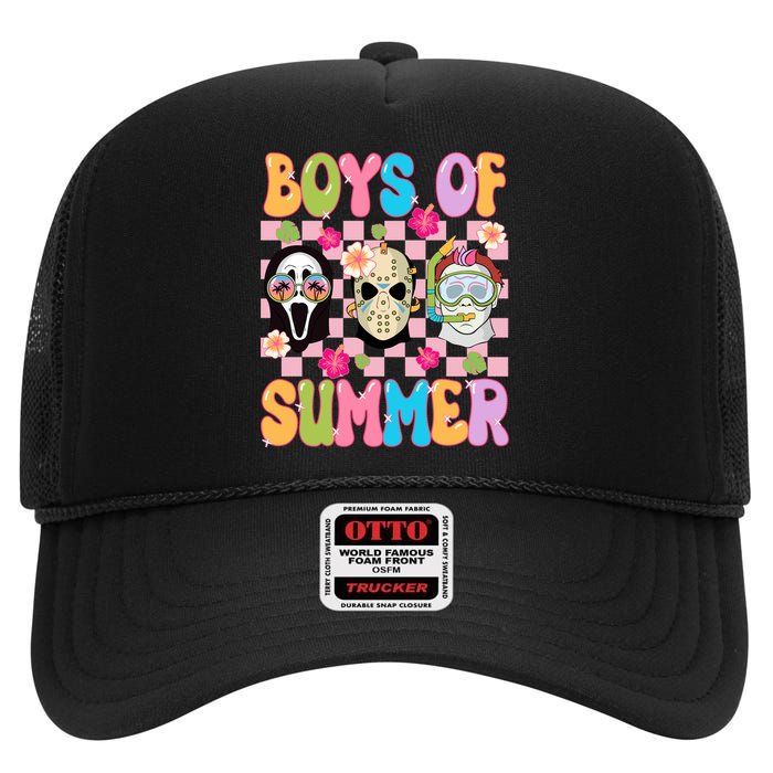 Spooky Of Summer Of Summer Horror Movie High Crown Mesh Back Trucker Hat