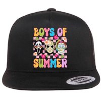 Spooky Of Summer Of Summer Horror Movie Flat Bill Trucker Hat