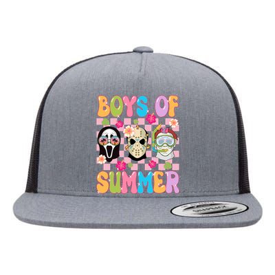 Spooky Of Summer Of Summer Horror Movie Flat Bill Trucker Hat