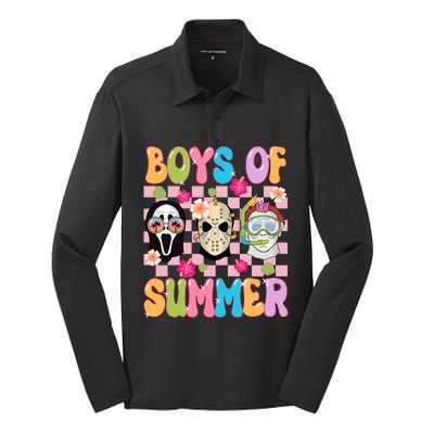 Spooky Of Summer Of Summer Horror Movie Silk Touch Performance Long Sleeve Polo