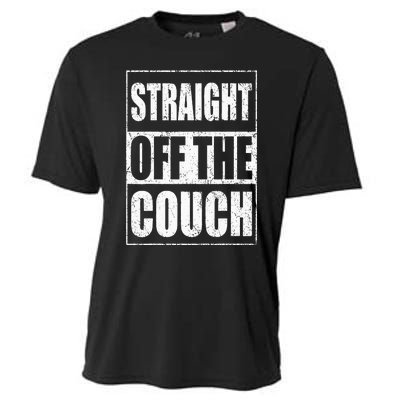 Straight Off The Couch Funny Football Offensive Lineman Cooling Performance Crew T-Shirt