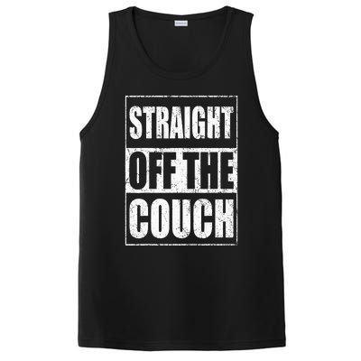 Straight Off The Couch Funny Football Offensive Lineman PosiCharge Competitor Tank