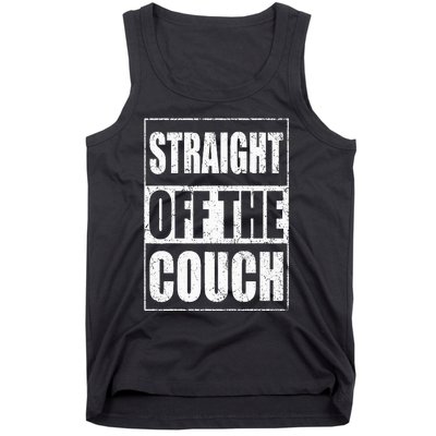 Straight Off The Couch Funny Football Offensive Lineman Tank Top