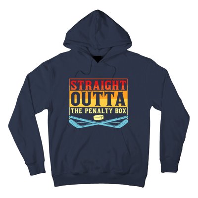 Straight Outta The Penalty Box Funny Hockey Gift Hoodie