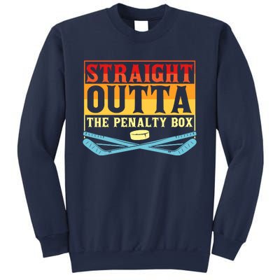 Straight Outta The Penalty Box Funny Hockey Gift Sweatshirt