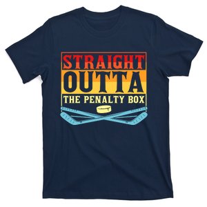 Straight Outta The Penalty Box Funny Hockey Gift T-Shirt