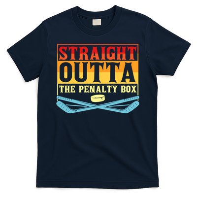 Straight Outta The Penalty Box Funny Hockey Gift T-Shirt