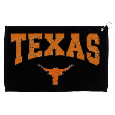 State Of Texas Orange Text Grommeted Golf Towel