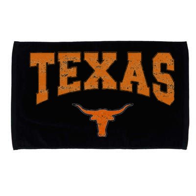 State Of Texas Orange Text Microfiber Hand Towel