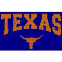 State Of Texas Orange Text Bumper Sticker