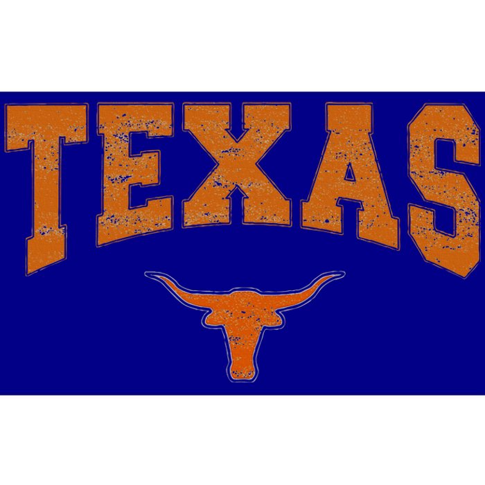 State Of Texas Orange Text Bumper Sticker