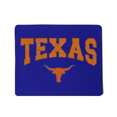 State Of Texas Orange Text Mousepad