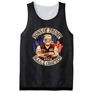 Sons Of Trump Maga Chapter 2024 Mesh Reversible Basketball Jersey Tank