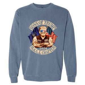 Sons Of Trump Maga Chapter 2024 Garment-Dyed Sweatshirt