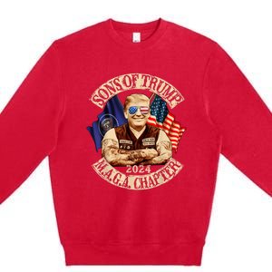 Sons Of Trump Maga Chapter 2024 Premium Crewneck Sweatshirt