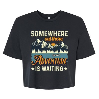 Somewhere Out There Adventure Is Waiting Bella+Canvas Jersey Crop Tee