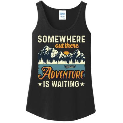 Somewhere Out There Adventure Is Waiting Ladies Essential Tank