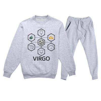 Signs Of The Zodiac Earth Elet Planet Mercury Virgo Facts Gift Premium Crewneck Sweatsuit Set