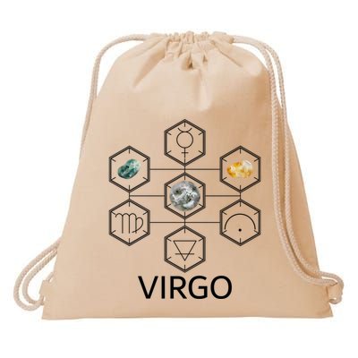 Signs Of The Zodiac Earth Elet Planet Mercury Virgo Facts Gift Drawstring Bag