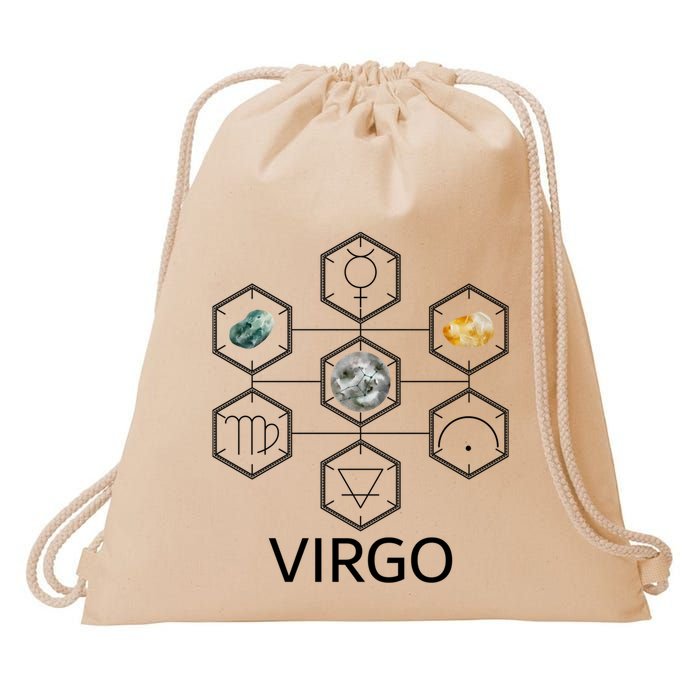 Signs Of The Zodiac Earth Elet Planet Mercury Virgo Facts Gift Drawstring Bag