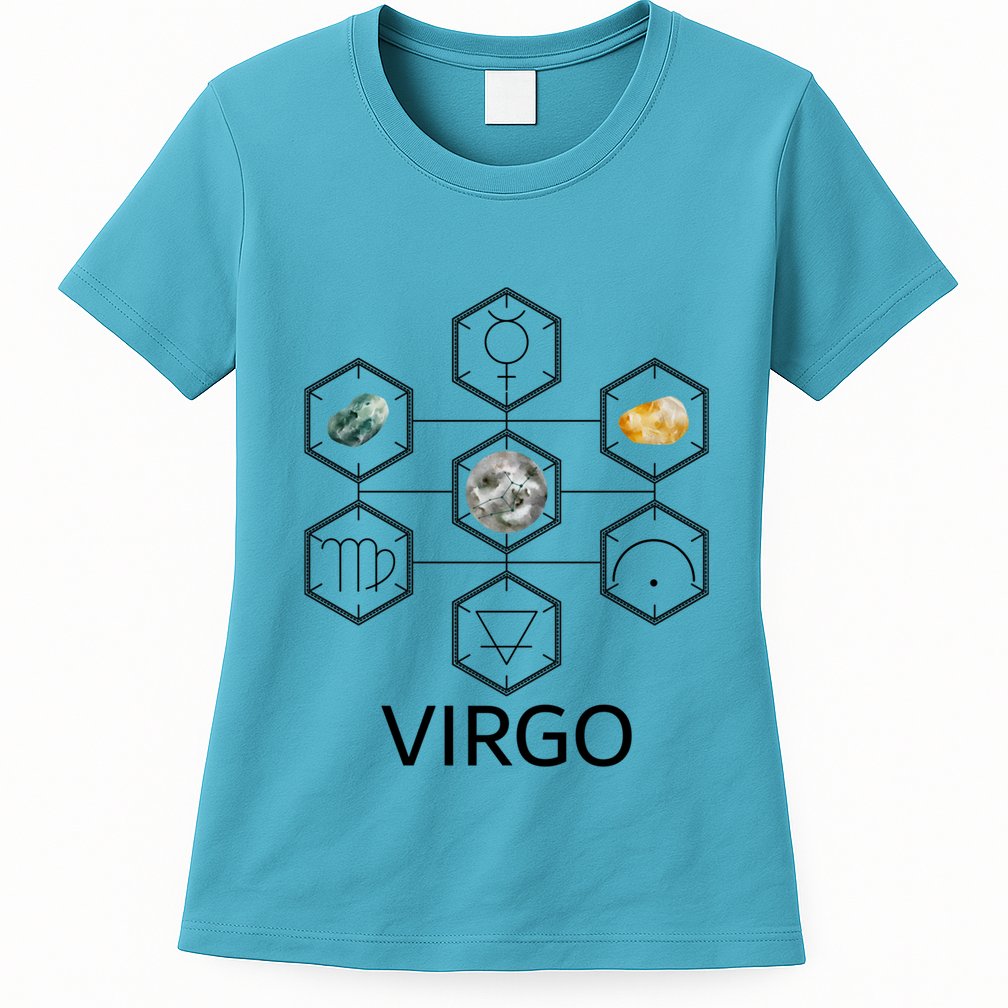 Signs Of The Zodiac Earth Elet Planet Mercury Virgo Facts Gift Womens T-Shirt
