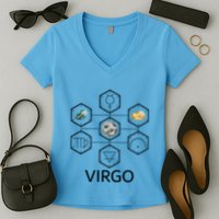 Signs Of The Zodiac Earth Elet Planet Mercury Virgo Facts Gift Women's V-Neck T-Shirt