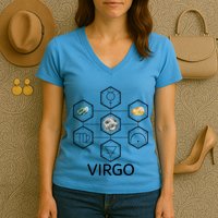 Signs Of The Zodiac Earth Elet Planet Mercury Virgo Facts Gift Women's V-Neck T-Shirt