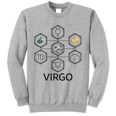 Signs Of The Zodiac Earth Elet Planet Mercury Virgo Facts Gift Tall Sweatshirt