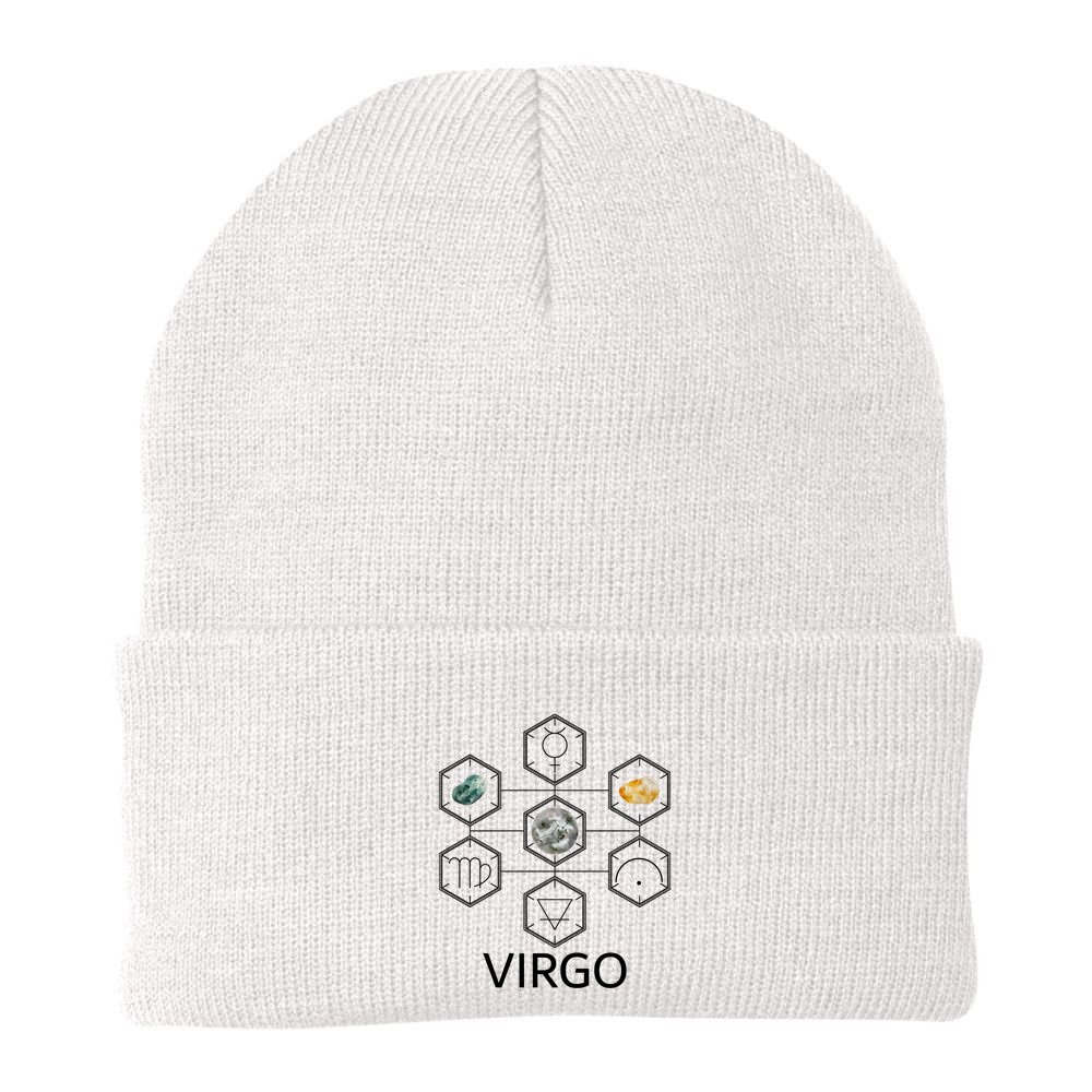 Signs Of The Zodiac Earth Elet Planet Mercury Virgo Facts Gift Beanie