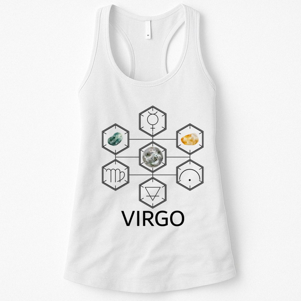 Signs Of The Zodiac Earth Elet Planet Mercury Virgo Facts Gift Womens Tank Top