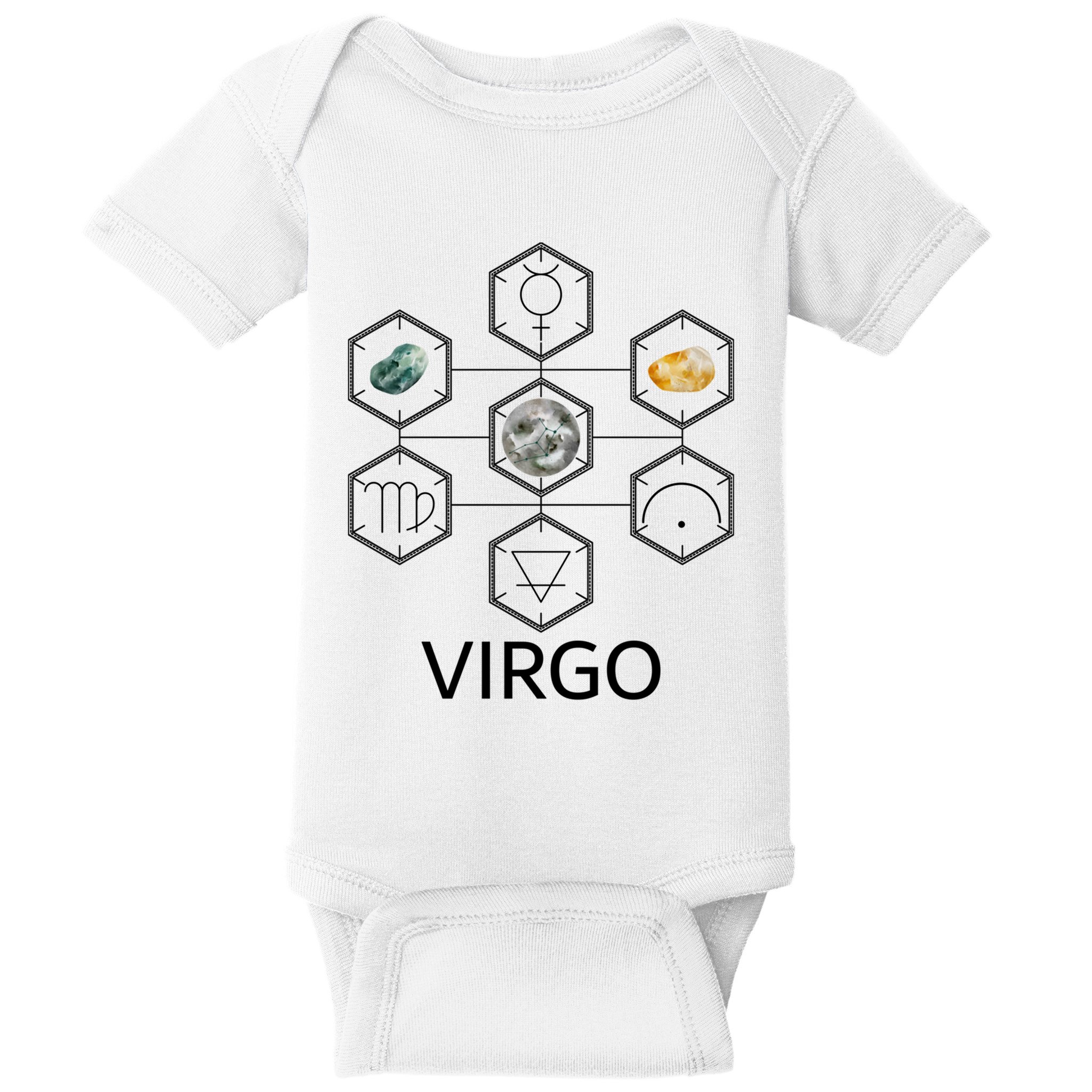 Signs Of The Zodiac Earth Elet Planet Mercury Virgo Facts Gift Baby Bodysuit