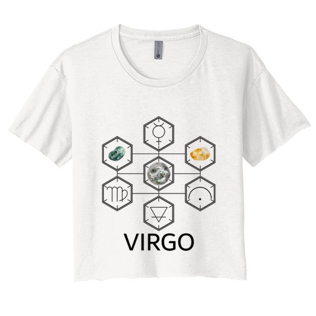 Signs Of The Zodiac Earth Elet Planet Mercury Virgo Facts Gift Women's Crop Top Tee