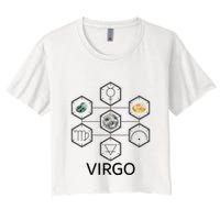 Signs Of The Zodiac Earth Elet Planet Mercury Virgo Facts Gift Women's Crop Top Tee