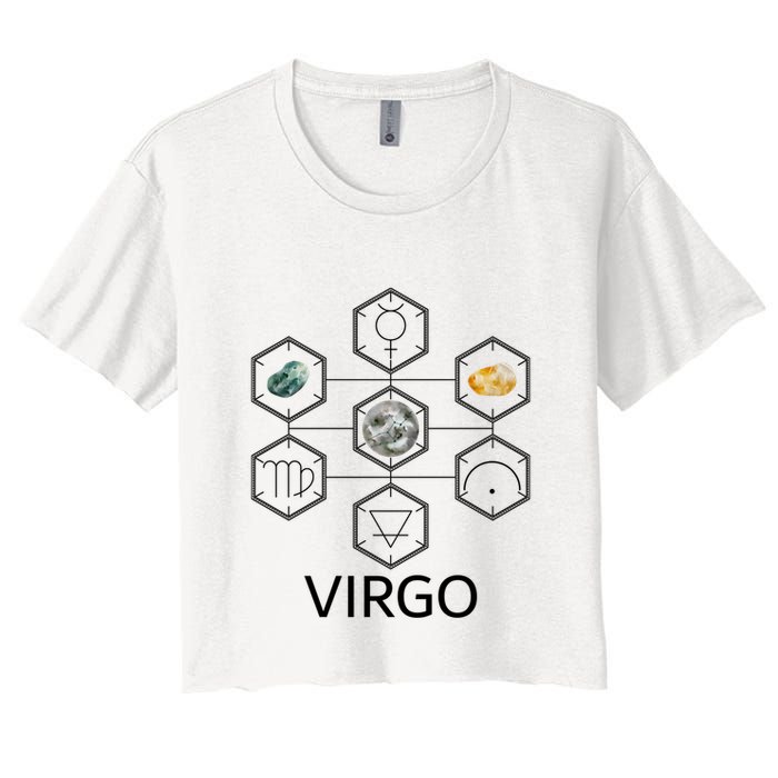 Signs Of The Zodiac Earth Elet Planet Mercury Virgo Facts Gift Women's Crop Top Tee