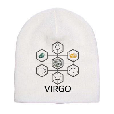 Signs Of The Zodiac Earth Elet Planet Mercury Virgo Facts Gift Short Acrylic Beanie