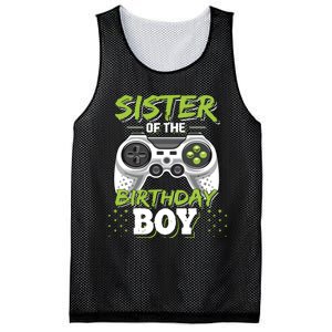 Sister Of The Birthday Boy Matching Video Game Birthday Gift Mesh Reversible Basketball Jersey Tank