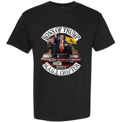 Sons Of Trump Maga Chapter 2024 With Pitbull Car Garment-Dyed Heavyweight T-Shirt