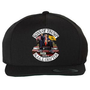 Sons Of Trump Maga Chapter 2024 With Pitbull Car Wool Snapback Cap