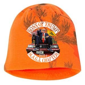 Sons Of Trump Maga Chapter 2024 With Pitbull Car Kati - Camo Knit Beanie