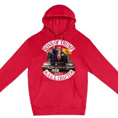 Sons Of Trump Maga Chapter 2024 With Pitbull Car Premium Pullover Hoodie