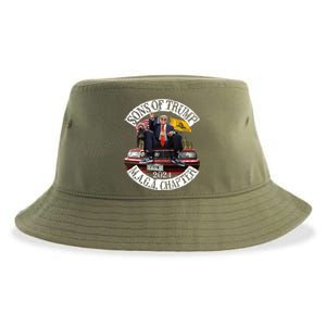 Sons Of Trump Maga Chapter 2024 With Pitbull Car Sustainable Bucket Hat