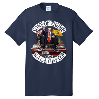 Sons Of Trump Maga Chapter 2024 With Pitbull Car Tall T-Shirt